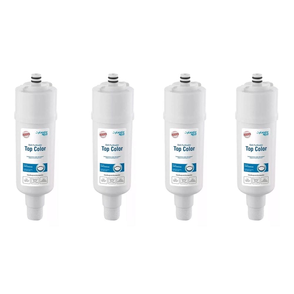 Kit 4 Refil Top Color Planeta Água Carvão Ativado Compatível Com Aparelhos Colormaq