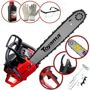 Motosserra Toyama TCS58F G2-20SN 3.22HP 54.5CC Sabre 20 pol. Profissional + Kit Oleo Toyama + Oculos + Luvas
