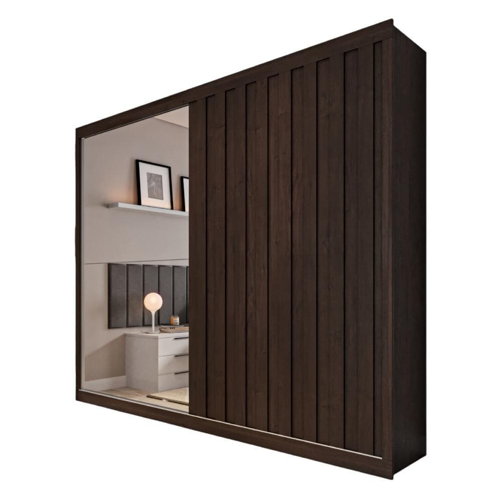 Guarda Roupa Rustic 1 Porta Espelho - MadeMarcs