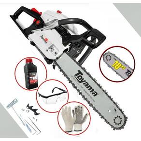 Moto serra a Gasolina Toyama TCS58H / TCS58 H 3.2HP 54cc Motor Serra 2T Sabre 18" Ponta Rolante + Kit de Acessorios