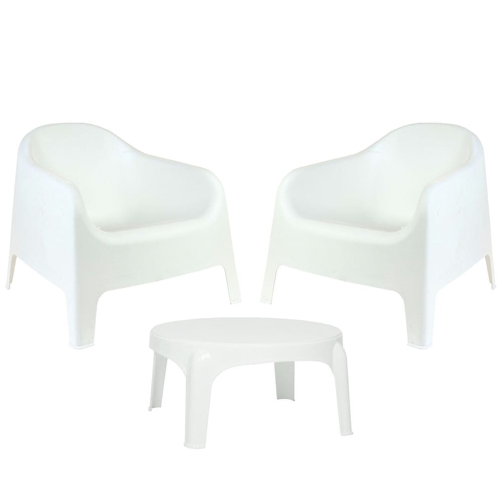 Conjunto 2 Poltronas Skarpo + Mesa Puket Área Externa Piscina E Jardim