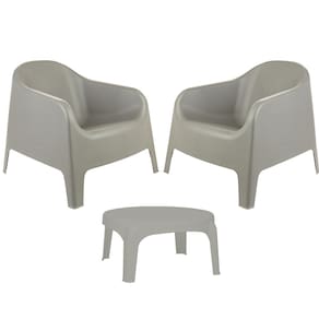 Conjunto 2 Poltronas Skarpo + Mesa Puket Área Externa Piscina E Jardim