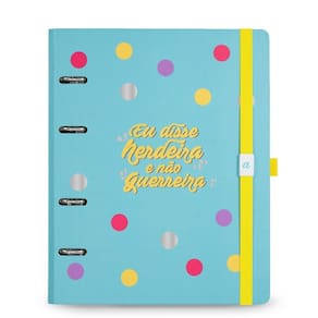 Caderno Argolado Ultra Elástico Meu Apartamentinho Azul