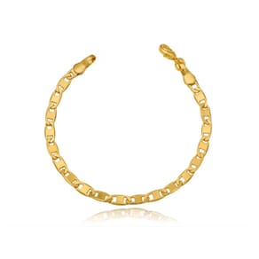 Pulseira Masculina Piastrine 6 mm - Banhada em ouro 18k