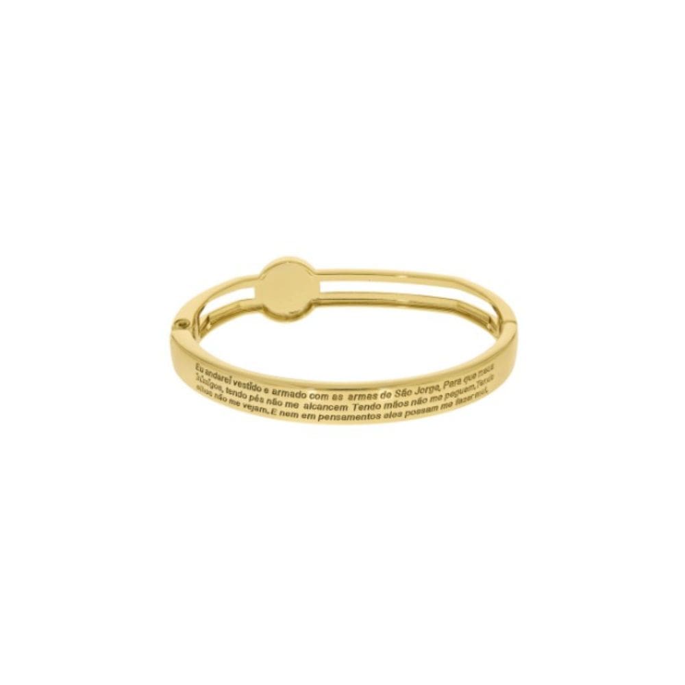 Pulseira Masculina São Jorge -  Banhada em ouro 18k