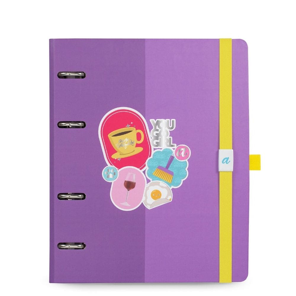 Caderno Argolado A5 ótima Meu Apartamentinho Lilás