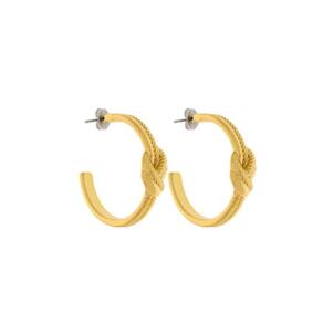 Argola nó - Banhada em Ouro 18k