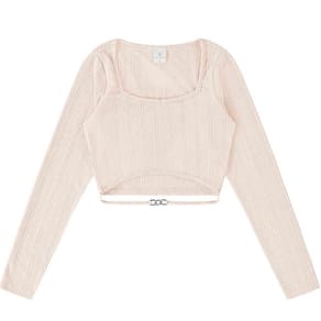 Blusa Feminina Lecimar Manga Longa Canelado Trançado