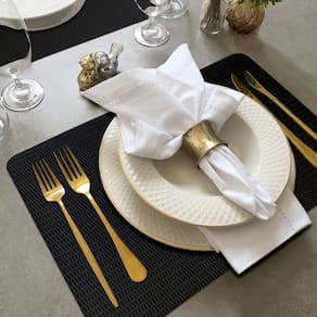 6 Jogo Americano Mesa Posta Luxo Impermeável Pvc Liz Pt