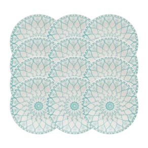 Prato Fundo de Cerâmica Estampa Donna Mandala 22cm 12 Unidades - Biona 091066