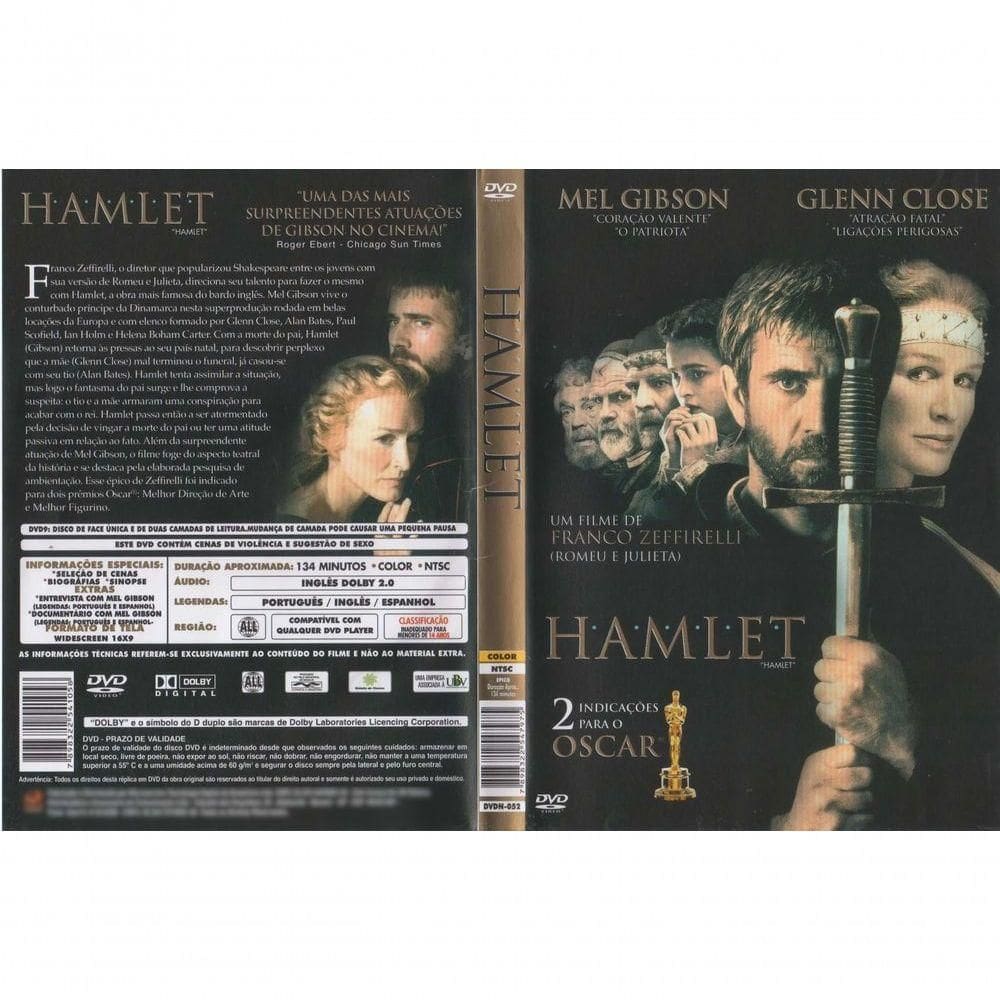 Dvd Hamlet Mel Gibson Glenn Close | Casas Bahia