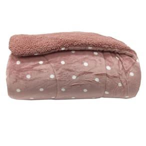 Edredom Capetown Poa King 2,60cm X 2,40cm Rosa/Branco