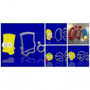Cortador Kit Simpsons 5 Personagens Modulares Tamanho 6 Cm