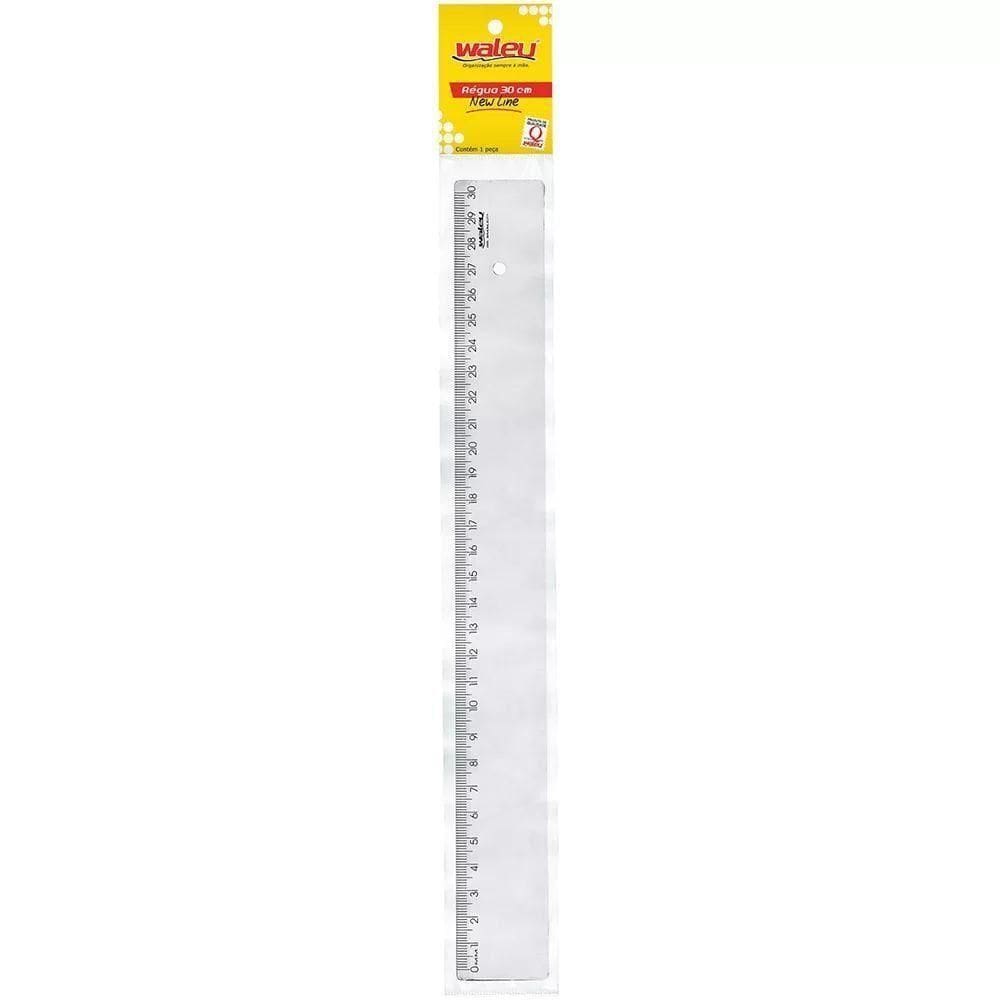 Régua 30cm Waleu Cristal New Line