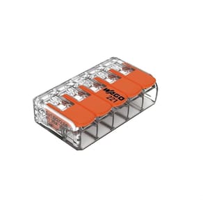 Conector Emenda Compacto Wago 221-615 - 5 Pólos Até 6mm²