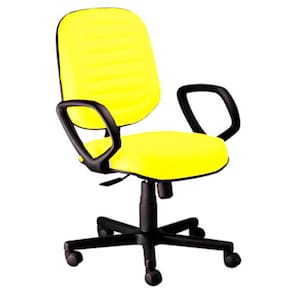 Cadeira Diretor Gomada com Braços Linha Blenda Amarelo
