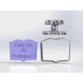 Cortador Livro Dia Dos Professores Tamanho 15cm