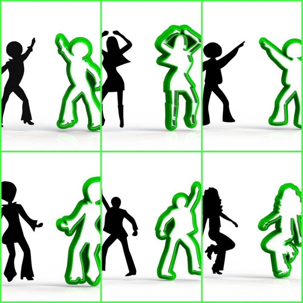 Cortador Kit 6 Dançarinos (Discoteca) 6 Cm