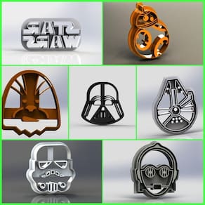 Cortador Kit Star Wars - 7 Modelos Tamanho 6 Cm