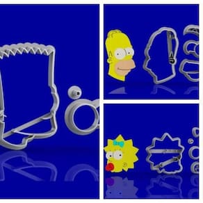 Cortador Kit Simpsons 5 Personagens Modulares Tamanho 5cm