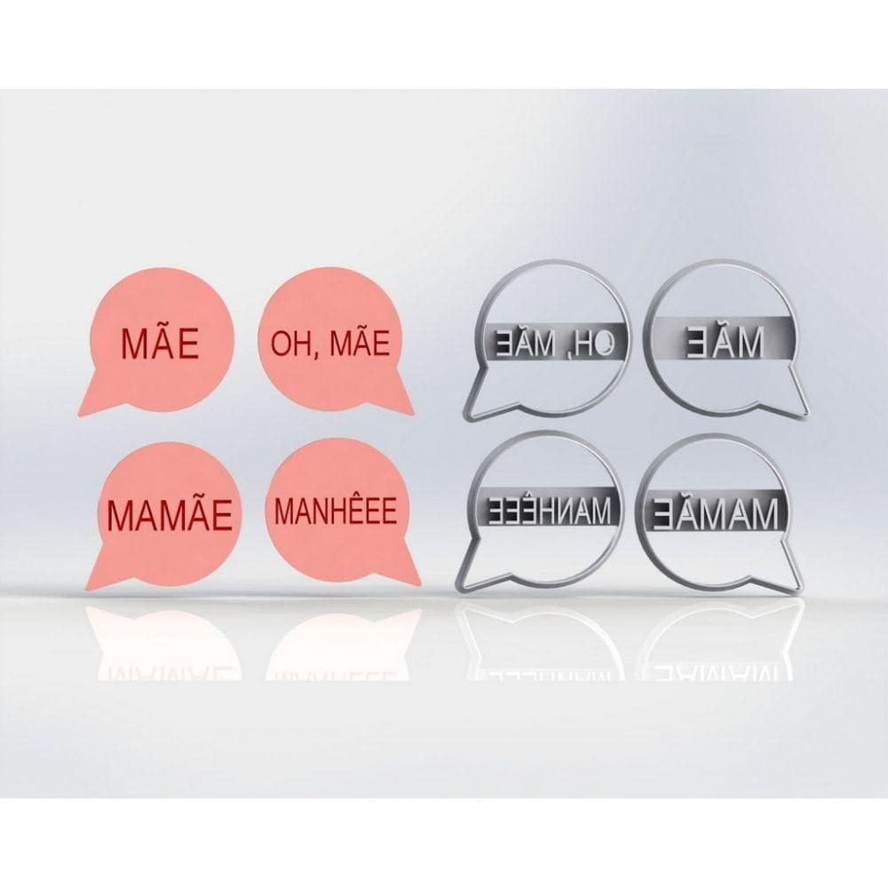Cortador Placas Dia Das Mães Manheee Mamãe Oh Mãe 6cm