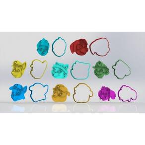 Cortador Kit Rosto Patrulha Canina 8 Personagens Tamanho 6cm