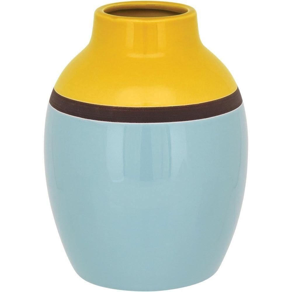 Johnny Vaso 21X15X15Cm Cerâmica Azul