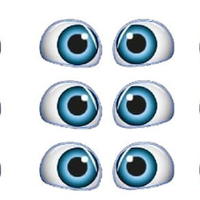 Olhos Verdes Olhinhos Mod 2 0,5cm