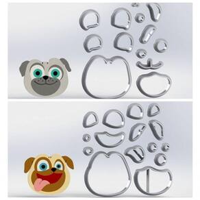 Cortador Kit Puppy Dog Pals Cachorro Pug Tamanho 5cm
