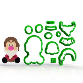Cortador Branca de Neve Anão Zangado Modular Tamanho 6cm