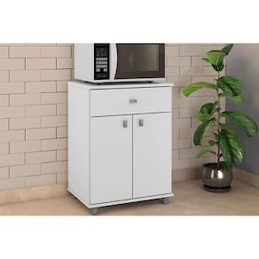 Gabinete Lavanderia Balcão Multiuso Asm168 C- 2 Portas E 1 Gaveta Branco - Movelbento