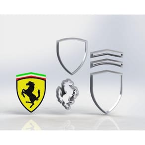 Cortador Escudo da Ferrari Modular Tamanho 8cm