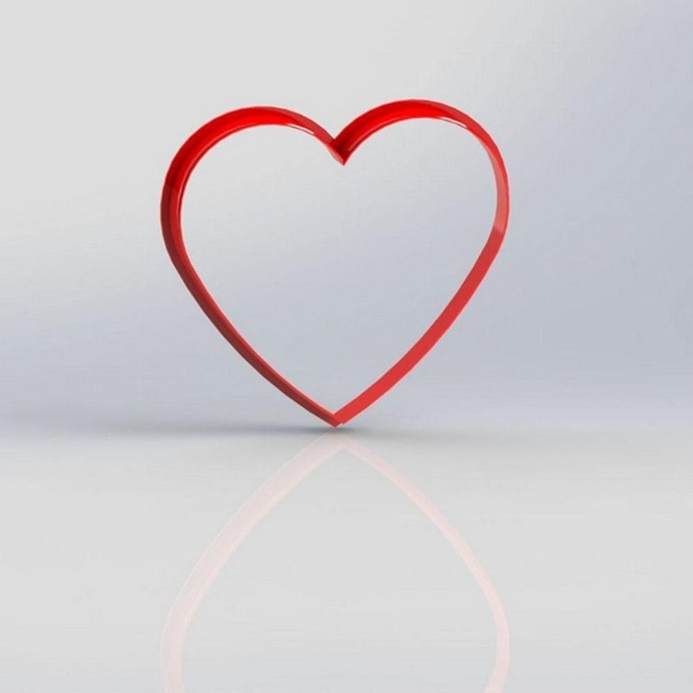 Cortador Coração Contorno Tamanho 4cm