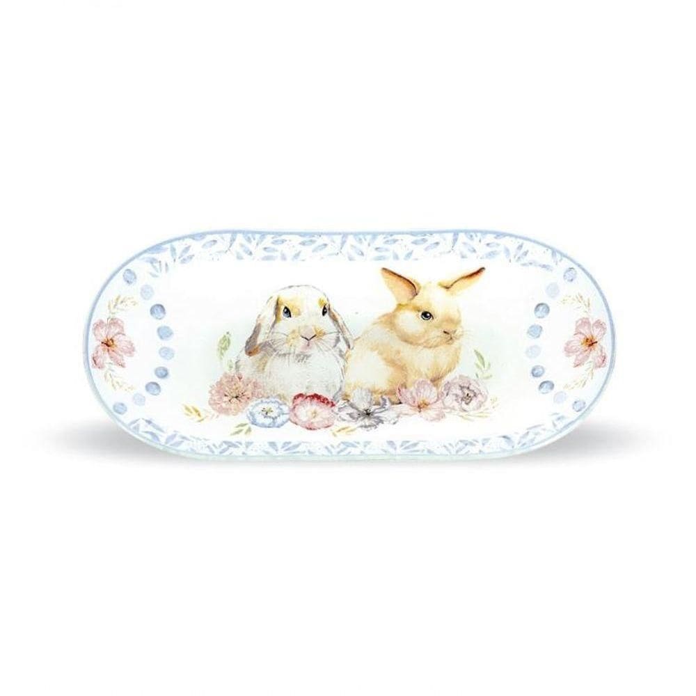 Travessa Oval De Coelho Aquarela