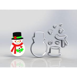 Cortador Natal Boneco de Neve Modular Tamanho 7cm
