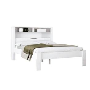 Cama De Casal Invicta Com Baú + 2 Nichos Branco - Santos Andirá