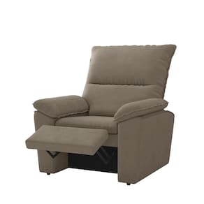 Poltrona do Papai Reclinável para Sala Besthouse Copenhagen Premium Veludo Castor