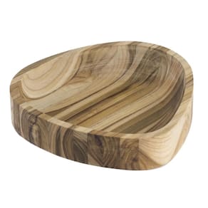 Gamela Organica Churrasco Tramontina Em Madeira Teca Fsc Com Acabamento Em óleo Mineral 25x25 Cm