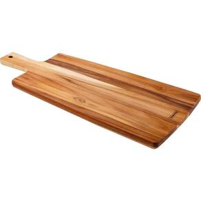 Fsc Tábua Retangular Para Pão Tramontina Kitchen Em Madeira Teca Com Cabo 48x19 Cm Tramontina
