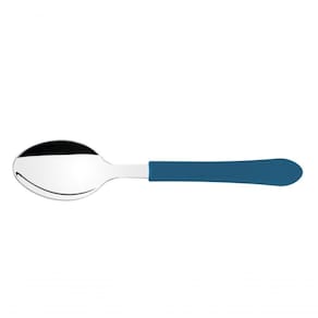 Kit 24 Colher De Mesa Tramontina Leme Inox Azul Oceano