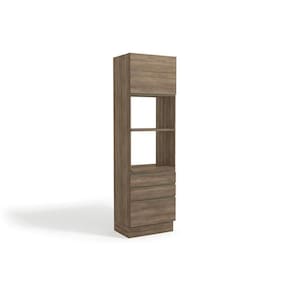 Paneleiro De Cozinha Maxxi G750 C/ 1 Porta E 3 Gavetas 70cm Nogal - Kappesberg