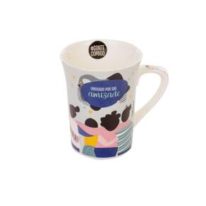 Caneca De Cerâmica Muddy Amizade 320ml - Wellmix