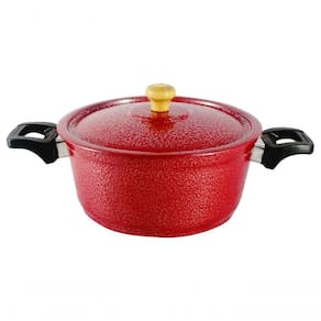 Caçarola De Alumínio Craqueada Alça Baquelite 16Cm Vermelho