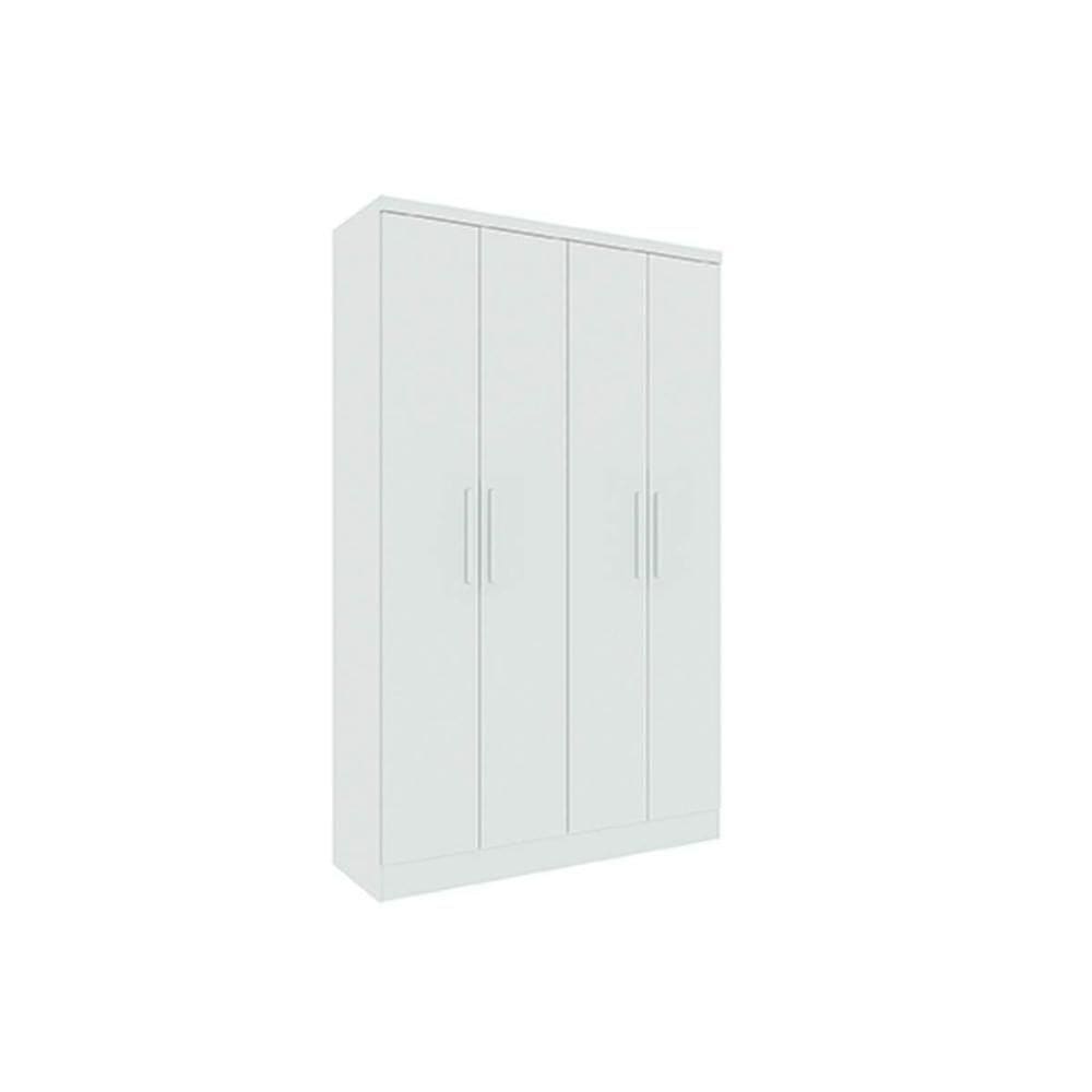 Guarda Roupa Solteiro Amsterdam C/ 4 Portas E 2 Gavetas Branco/Neve - Tcil Móveis