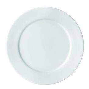 Kit 20 Pratos Raso Porcelana 24,5 Cm Bar Hotel Germer