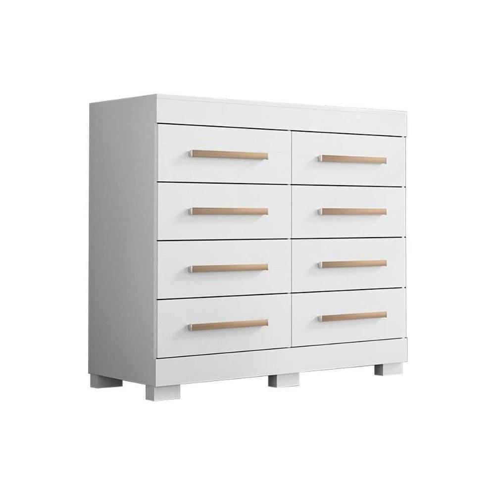 Cômoda Bebê Nalu C/ 8 Gavetas Branco - Acp
