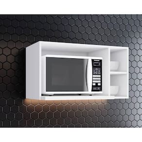 Armário Aéreo Cozinha Modulado Americana P/ Micro-ondas Branco - Henn