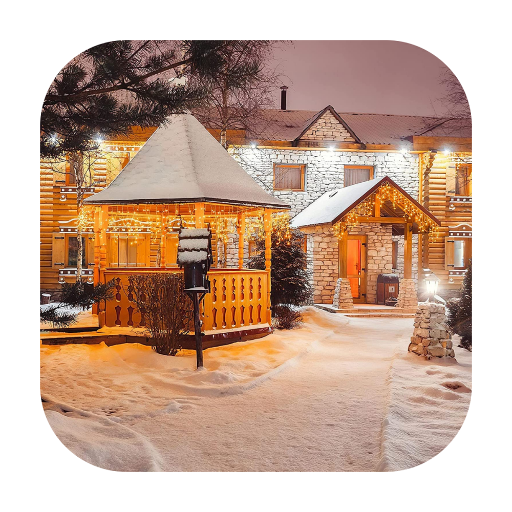 Cascata 120 Led 8 Funções Prova D`água Branco Quente Bivolt Fio Branco 3m Uso Externo Natal