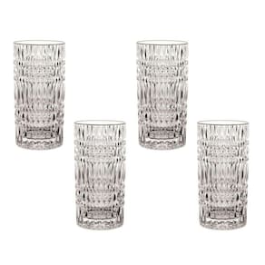 4 Copos Altos Ethno Em Vidro Cristal 434ml Nachtmann