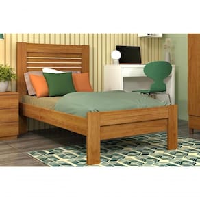 Cama Solteiro Safira Branco/Neve - Tcil Móveis